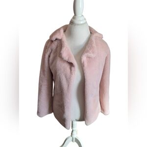 🩷 Elegant Pink Faux Fur Jacket Sz M